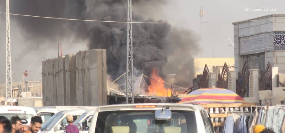 صورة من مقال: حريق يلتهم أجزاء من سوق هرج وسط الناصرية